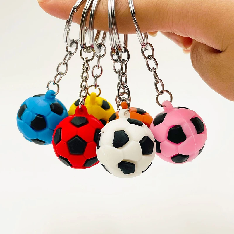 

1PC Football Keychain For Fan PVC Soft Glue Soccer Pendant Keychain Accessories Bag Decoration Souvenirs Key Chain Gifts