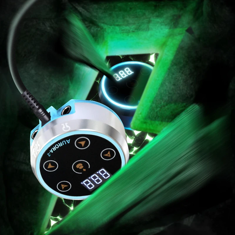 الوشم إمدادات الطاقة المهنية الوشم صندوق الطاقة الدورية آلة الوشم القلم المزدوج الناتج اللون شاشة LED تعمل باللمس/قاعدة مغناطيسية