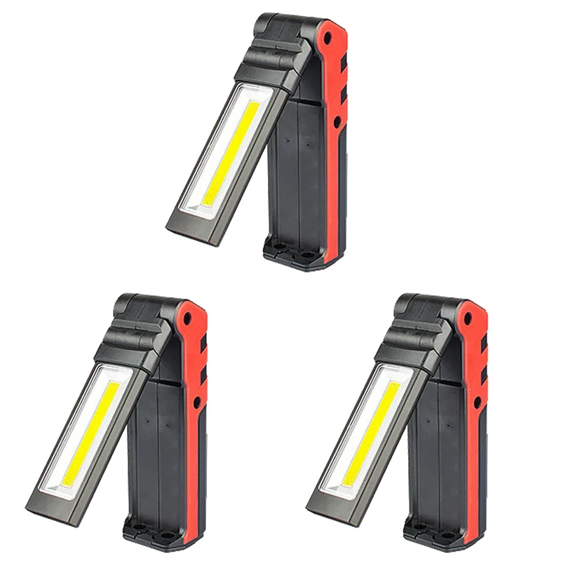 

ABVJ-3X Super Bright COB LED Working Light With Magnetic Base & Hook USB Rechargeable Dimmable Flashlight