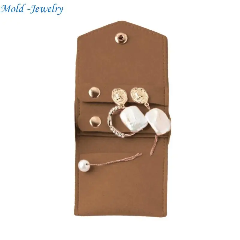 

69HB Microfiber Leather Jewelry Storage for Earrings and Rings Accessories