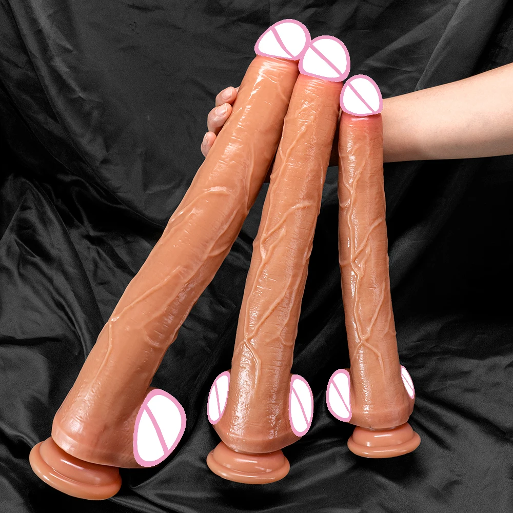 Super Long Penis Dildo Anal Sex Toys For Men Women Masturbator Huge Phallus Skin Feeling Realistic Soft Dildo With Suction Cup