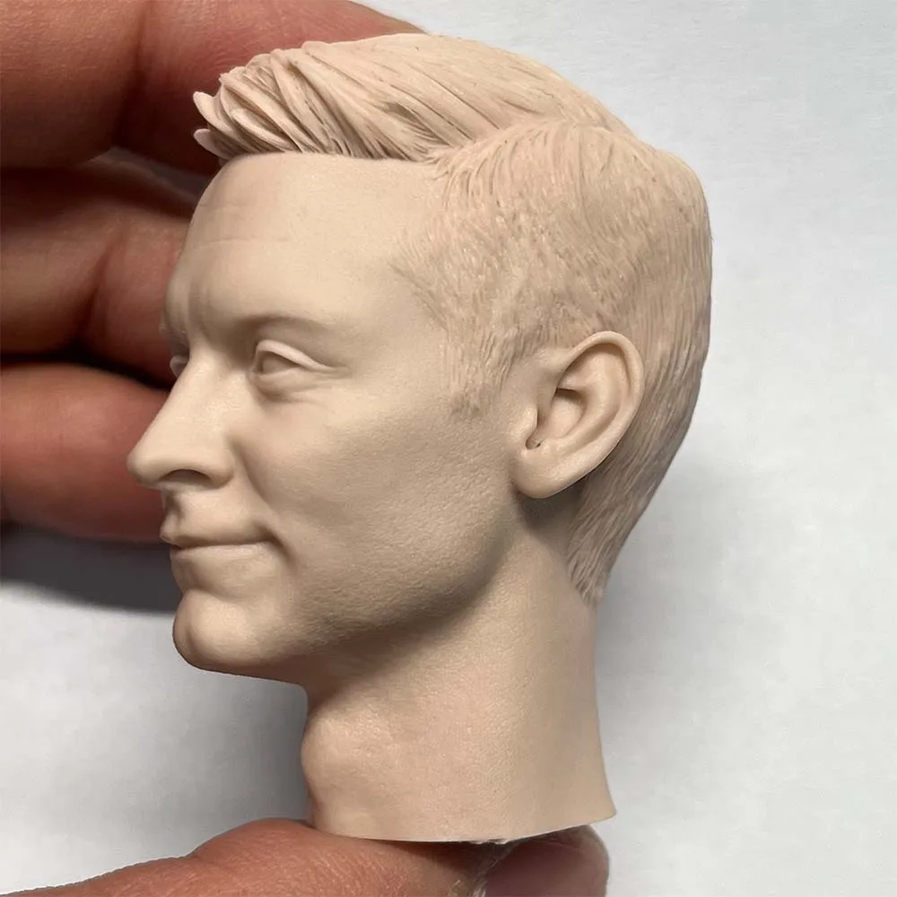 1/6 Scale Middle-aged Tobey Maguire Head Sculpt Carving Model Fit 12'' Male Soldier Action Figure Body Dolls