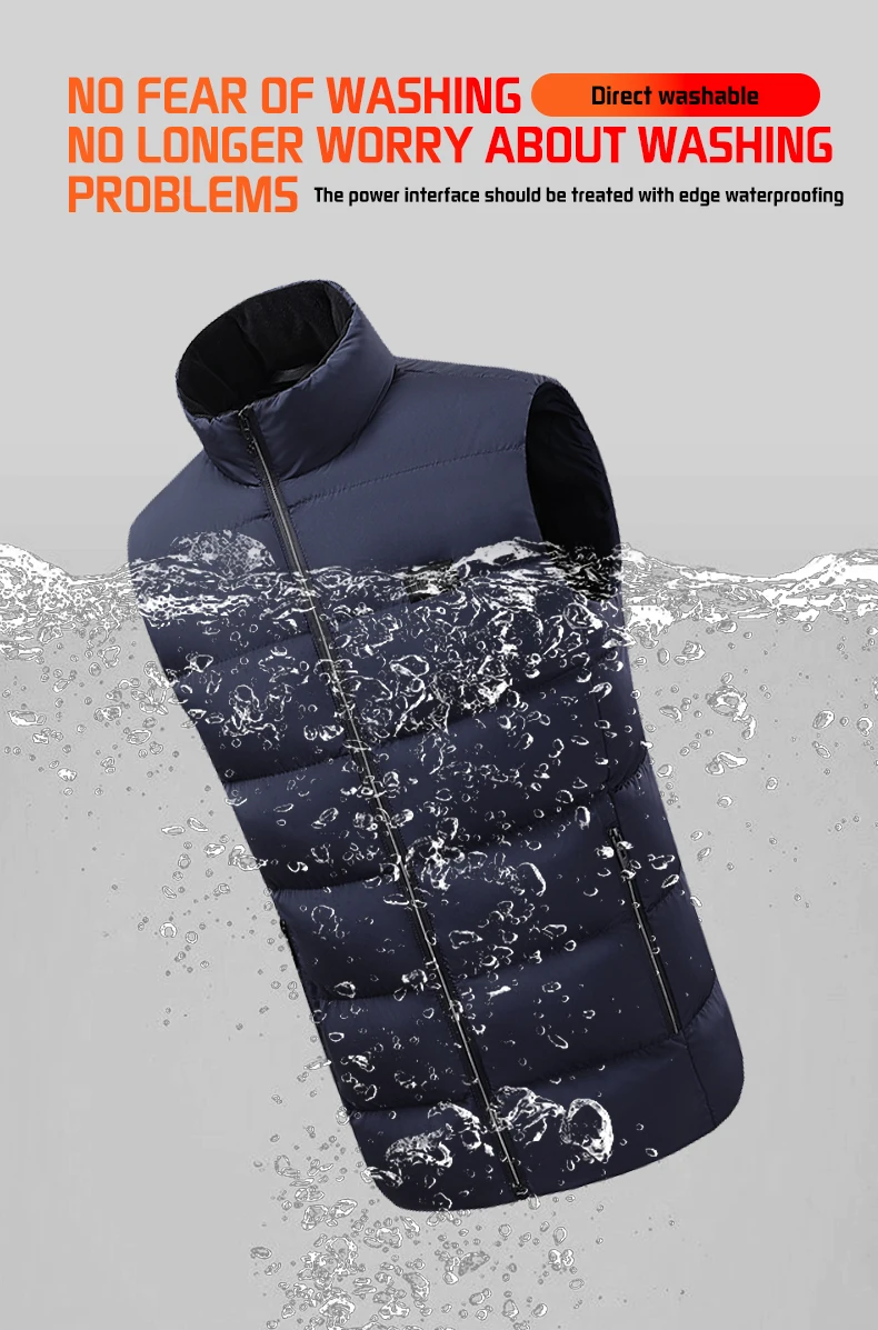 Electric Heated Vest 21 Heating Areas Full Body Warm USB Power Bank 3 Levels Windproof Winter Motorcycle Skiing Coat Men Women