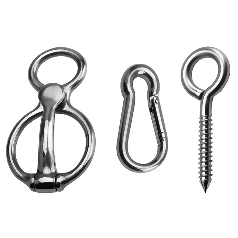 Horse Tie Ring Safe Horse Stainless Steel Rigging Equipment for Horse Equestrian Hooks Livestock Tie Off With Eye Bolt