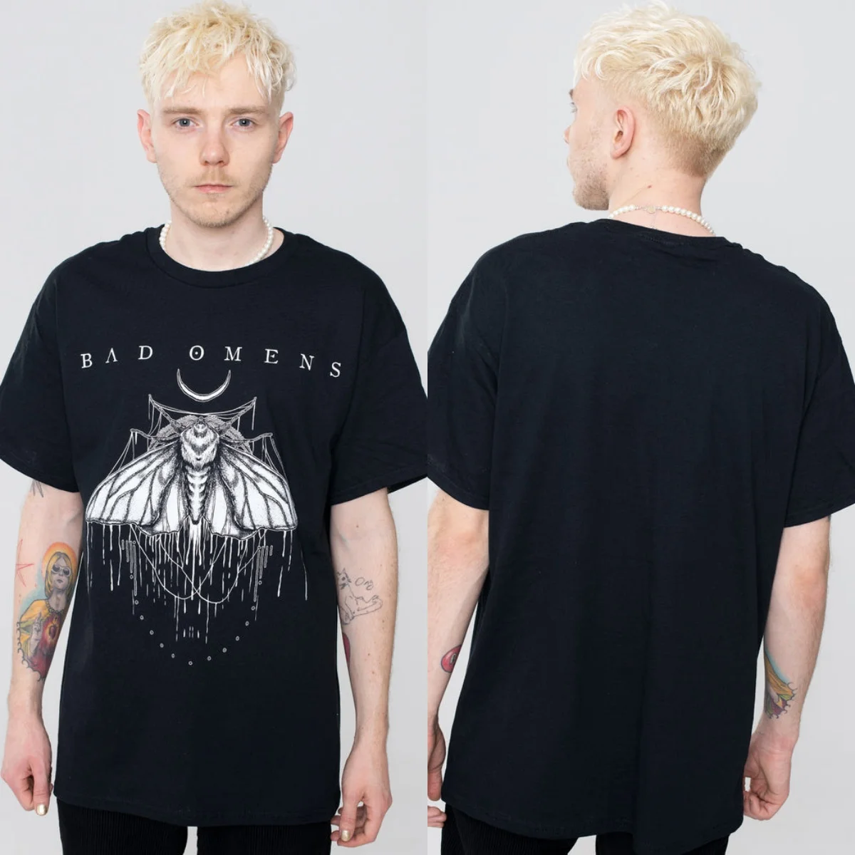 Top Bad Omens Grafik-Baumwoll-T-Shirt, Unisex, Sommer, kurzärmelig, modisches Marken-T-Shirt, luxuriöses, lässiges Vintage-T-Shirt