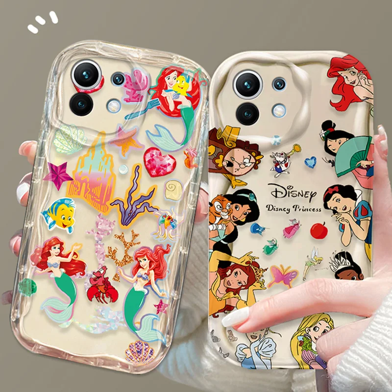 Disney Princess Ariel Wave Case For Xiaomi 13T 12T 14 13 12 11 Lite 5G NE 10T POCO X5 X6 Pro X3 NFC X4 GT F3 F4 F5 F6 M6 M5S C65