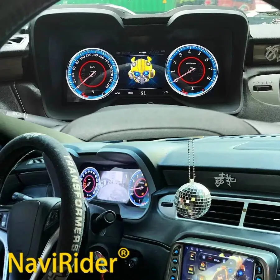 

N NAVIRIDER с экраном LCD 12.3 дюйма для Chevrolet Camaro 2011-2014 5-го поколения, цифровая приборная панель с поддержкой CarPlay