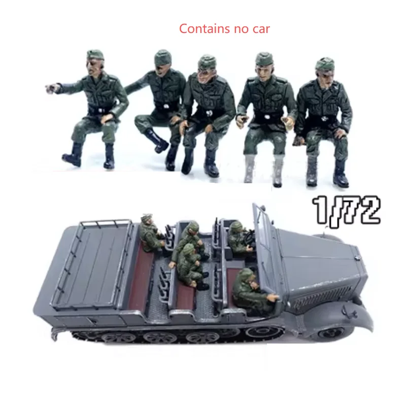 

1:72 Scale Resin Material German Car Sitting 5 Men Group A Suitable Tank Helicopter Scenes Collectible Decorative Gifts Display