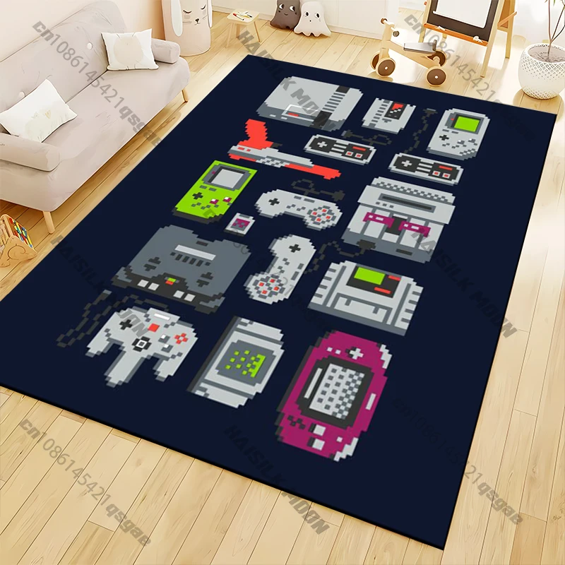 الرجعية أذرع التحكم في ألعاب الفيديو السجاد غرزة ثلاثية الأبعاد الطباعة منطقة كبيرة البساط السجاد لغرفة المعيشة غرفة نوم الأطفال أريكة الكلمة حصيرة هدية