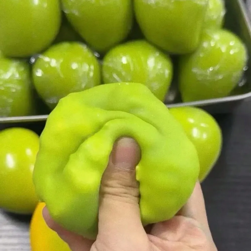 Handmade Crispy Mango Stress Ball, Color-Changing Squishy Fidget Toy, ASMR image 6
