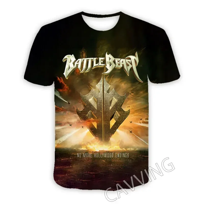 

Повседневная футболка с 3D принтом Battle Beast Rock, футболка в стиле хип-хоп, топ в стиле Харадзюку для мужчин и женщин