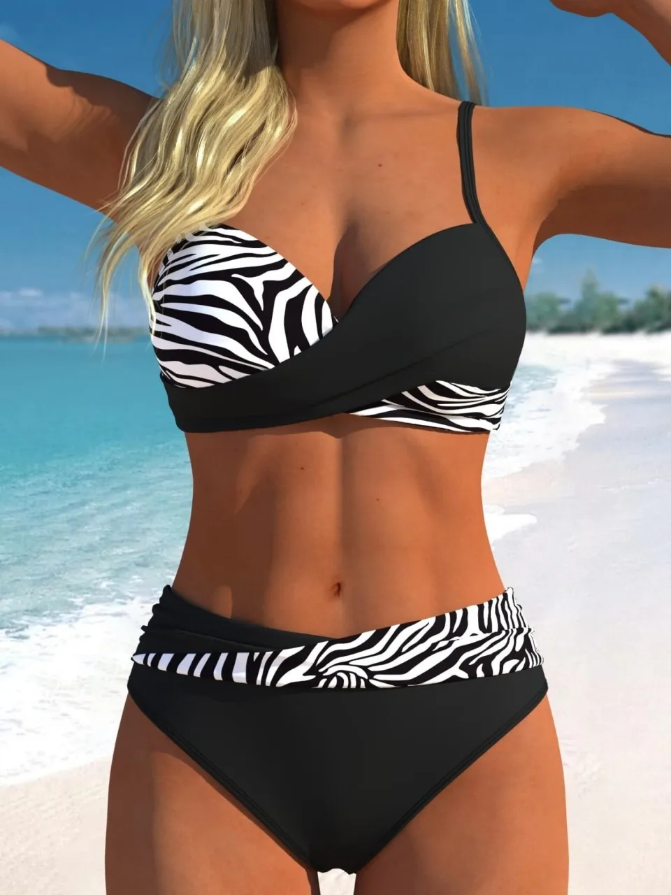 Strappy Cross Bikinis 2026 Women Sexy Printed Swimsuit Padded Swimwear Female Bathers Bathing Swimming Swim Suit Beachwear XXL