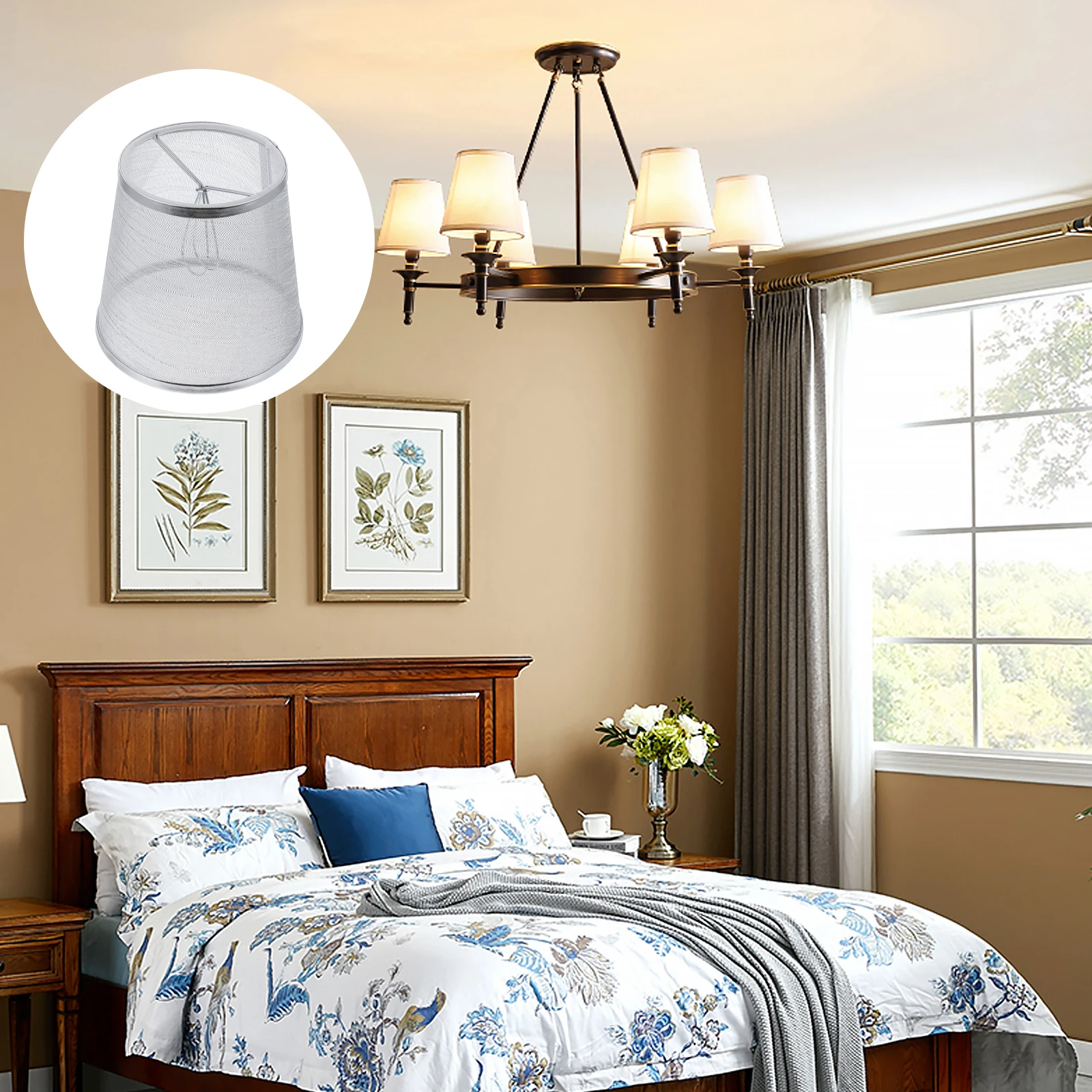 

1 pc Fabric Lampshade For Table Floor Bedside Chandelier Soft Decorative Cloth Lamp Stylish Household Light Shade Crafted