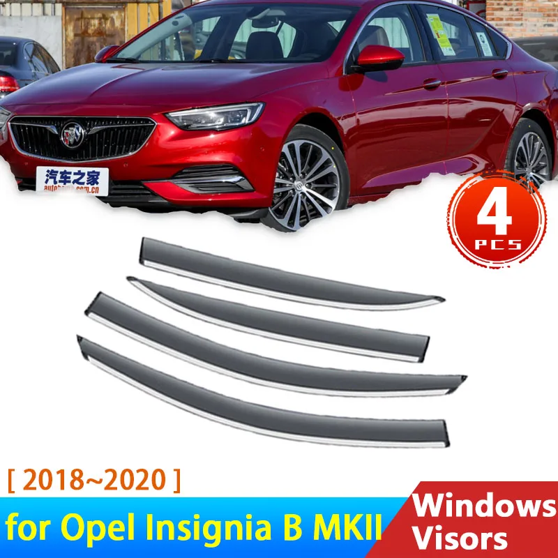 

Deflectors for Vauxhall Opel Insignia B MKII 2018~2020 2019 Acessories Car Window Visor Rain Eyebrow Guards Auto Protector Cover