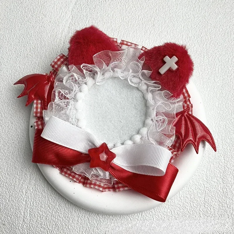 

Cute Cartoon Anime Badge Decorations for Girls Creative Design Bow Wings Badge Holder Decor Ornament Badge Cover Gift