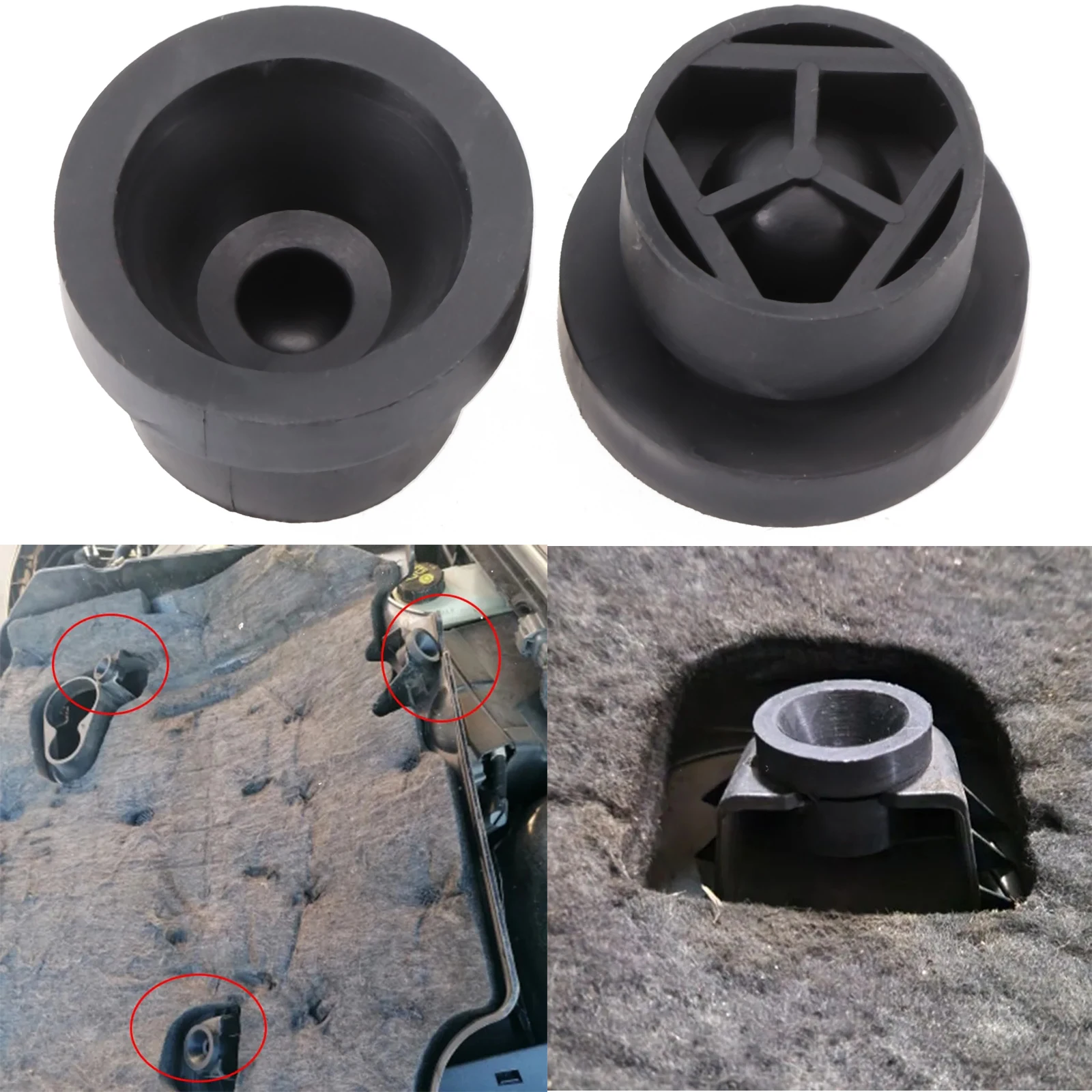 2pcs Engine Cover Rubber Grommet For Ford For Focus For For Mondeo Mk4 For For S-Max 7M5Q-6D277-AA 1555641