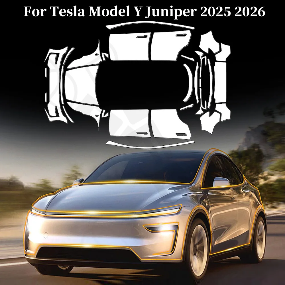 

For Tesla Model Y Juniper 2025 2026 Model Y Paint Protection Film TPU PPF Car Body Transparent Sticker Anti-Scratch Resistant