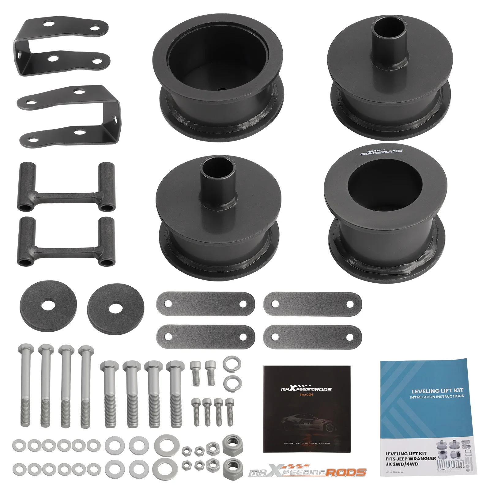 

3inch Front & Rear Full Lift Kit & Shock Extenders For Jeep Wrangler JK 07-2018
