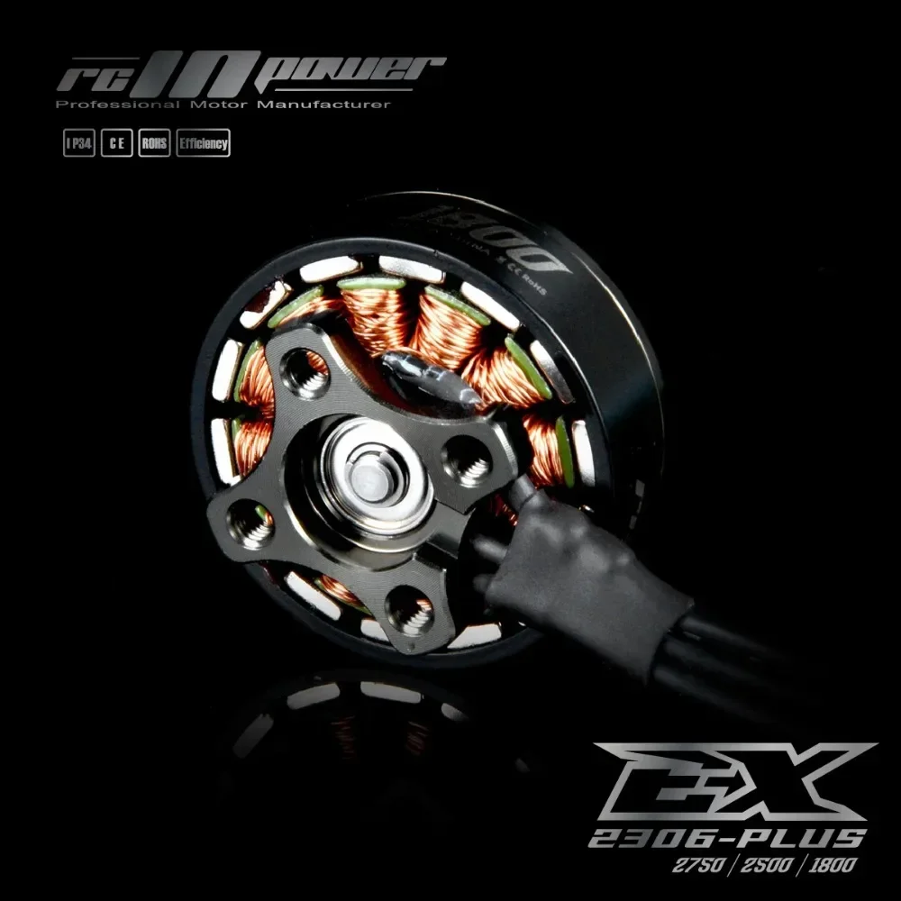 RCINPOWER EX2306 Plus 1800kv /2500kv /2750kv Motor sin escobillas de 5 pulgadas para RC FPV Racing Freestyle Drone