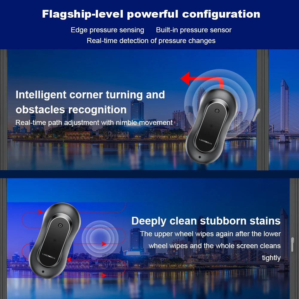 Робот-очиститель окон Liectroux YW810, двусторонний распылитель воды, робот-пылесос для окон, домашний электрический стеклоочиститель и дворник