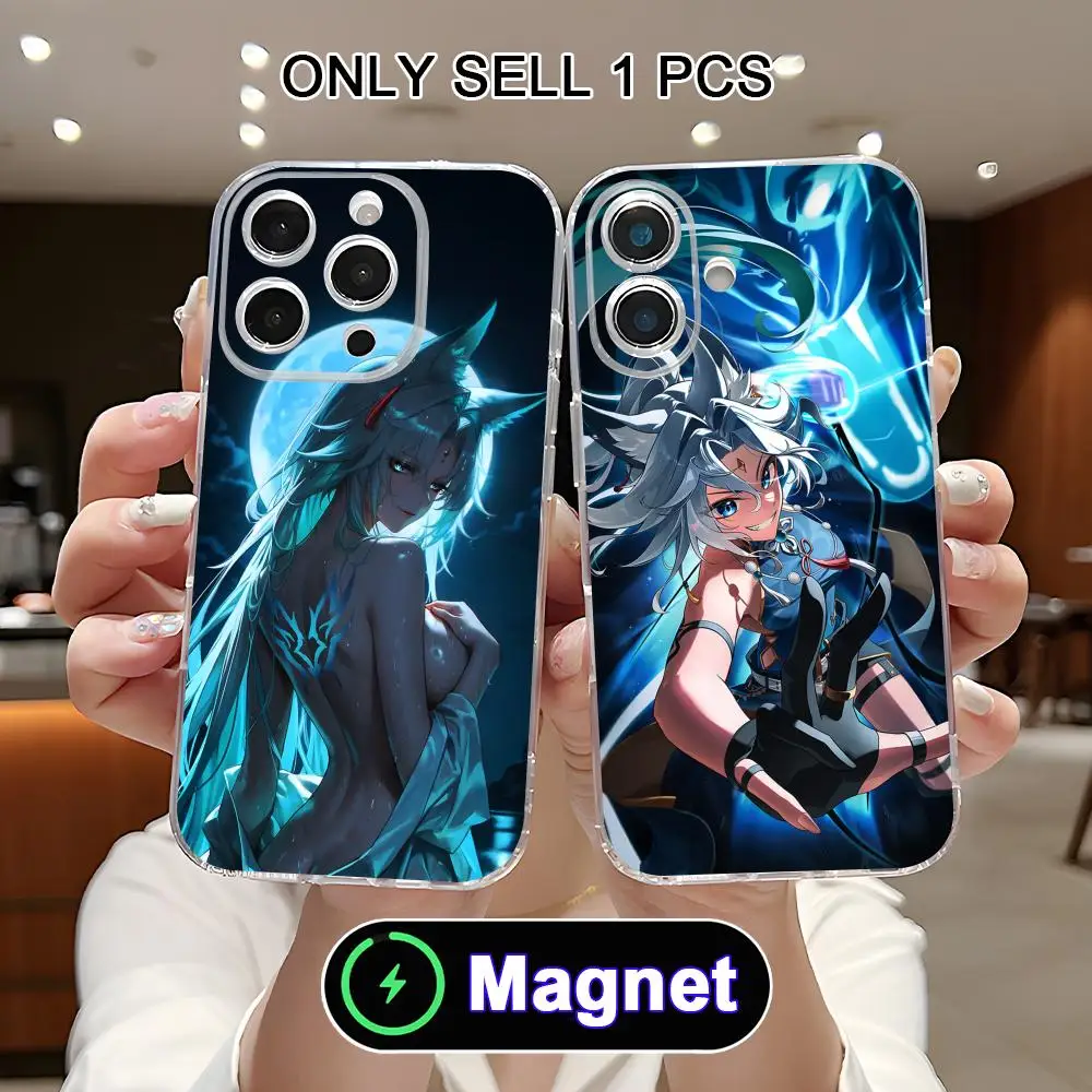 

HSR Feixiao Clear TPU Magsafe Mobile Phone Case for iPhone 17 16 15 14 13 12 11 Air Pro Max Plus Mini Colorful Cover