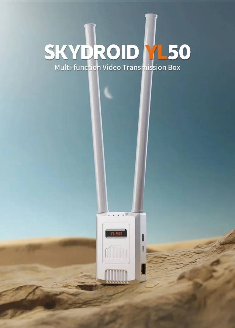 

SKYDROID YL50 1.4G/2.4G двухдиапазонный FPV-передатчик для дронов, дальность 50 км, с приемником R30, легкий и портативный
