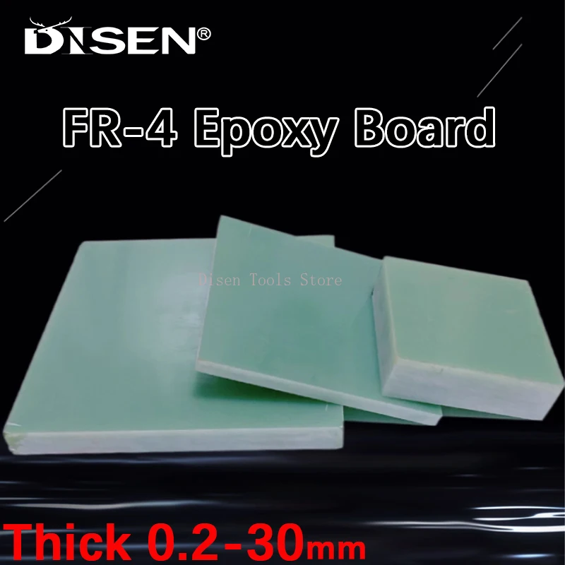 Płyta epoksydowa FR-4 z zielonego żywicy, odporna na wysokie temperatury, izolowana włóknem szklanym, elektryczna płyta drewniana o grubości 1-8 mm