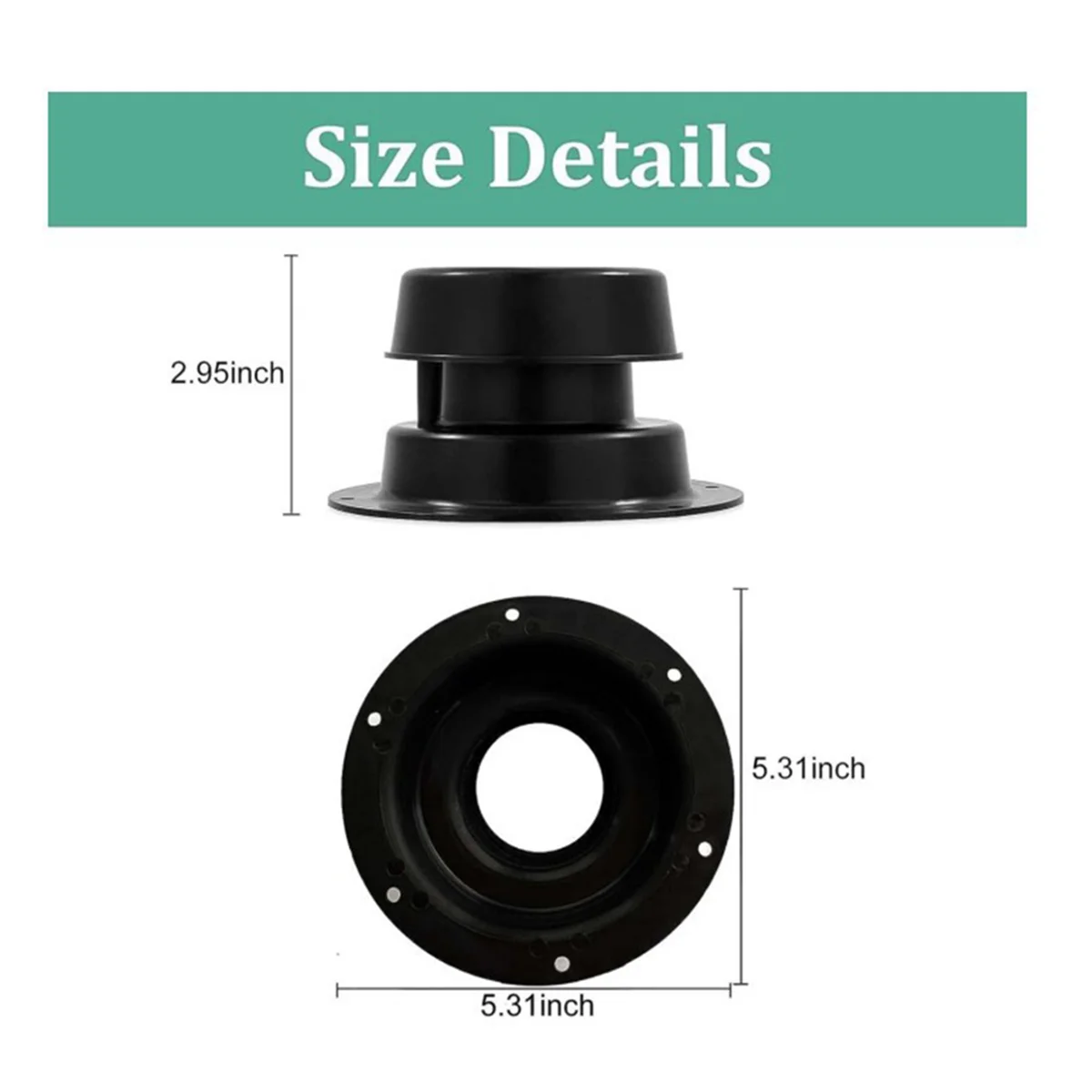 RV Plumbing Vent Cap RV Roof Vent Cap RV Roof Sewer Vent Cover for 1 to 2 3/8 Inch Pipe HJ403