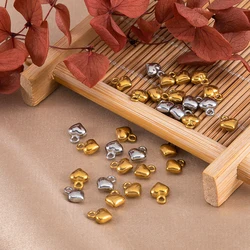 10P Heart shaped Clover shaped Star Moon Jewelry Accessories Bracelet Stainless Steel Loose Bracelet Charm Women's Homemade DIY