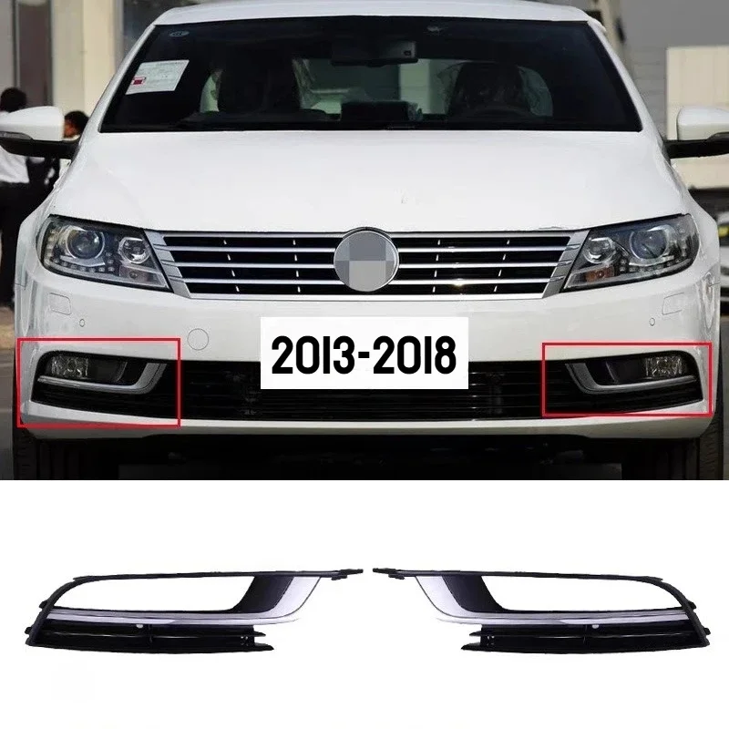 

Fit For VW Passat CC 2012 2013 2014 2015 2016 2017 Fog Light grille Cover Auto Front Bumper Chrome Foglights Headlights