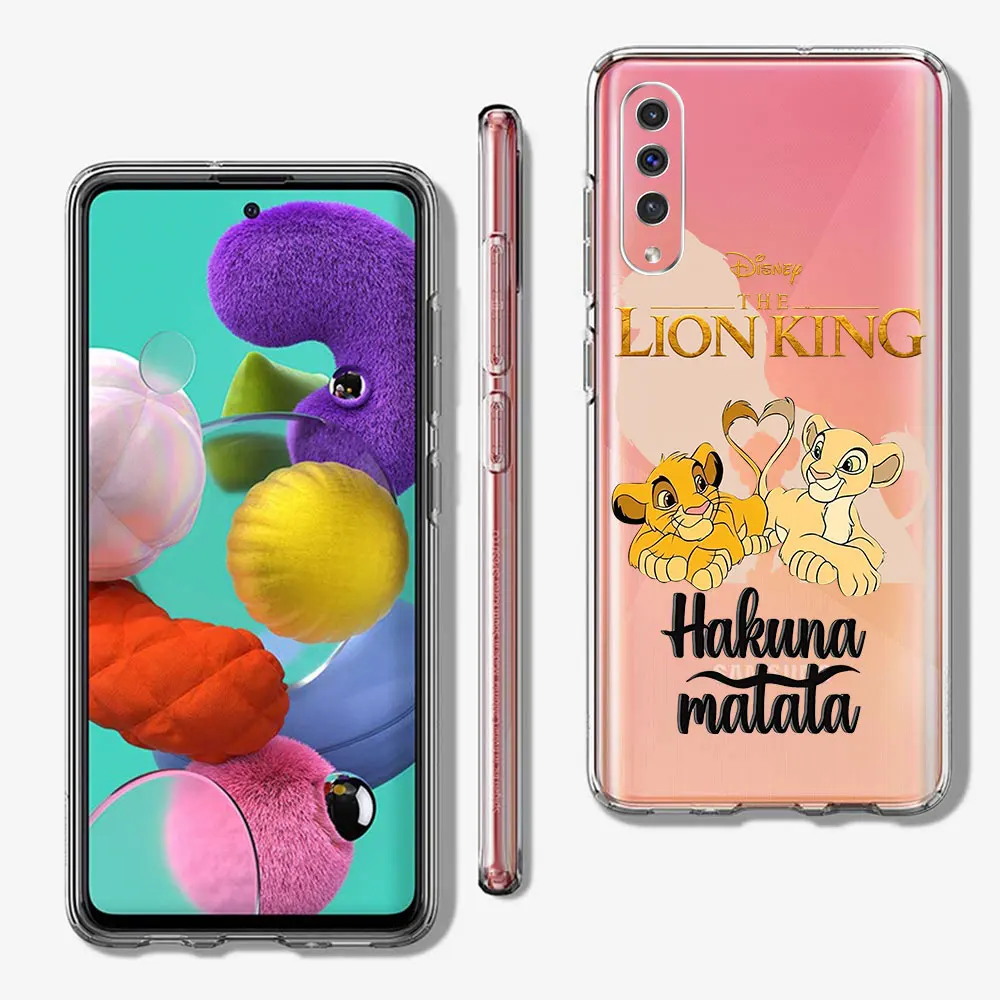 King Lion Phone Case for Samsung Galaxy A40 A20e A30s A7 A70 A70s A6 A8 A04s A50 A50s A9 A10 A20 A30 Cute TPU Transparent Cover