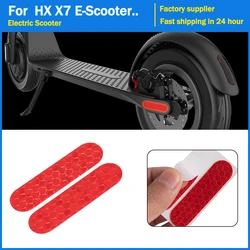 Rear Wheel Cover Stickers for HX X7 Electric Scooter Wheel Hub Parts Kickscooter Red Reflective Sticker Left / Right Accessories