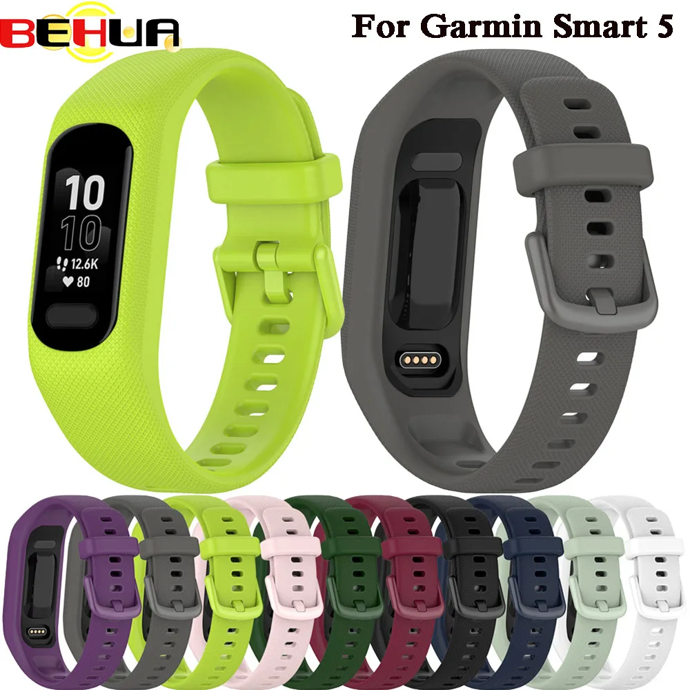 

Мягкий силиконовый ремешок BEHUA для Garmin Smart5, сменный ремешок для умных часов, спортивный браслет, браслет, ремень Correa, новый