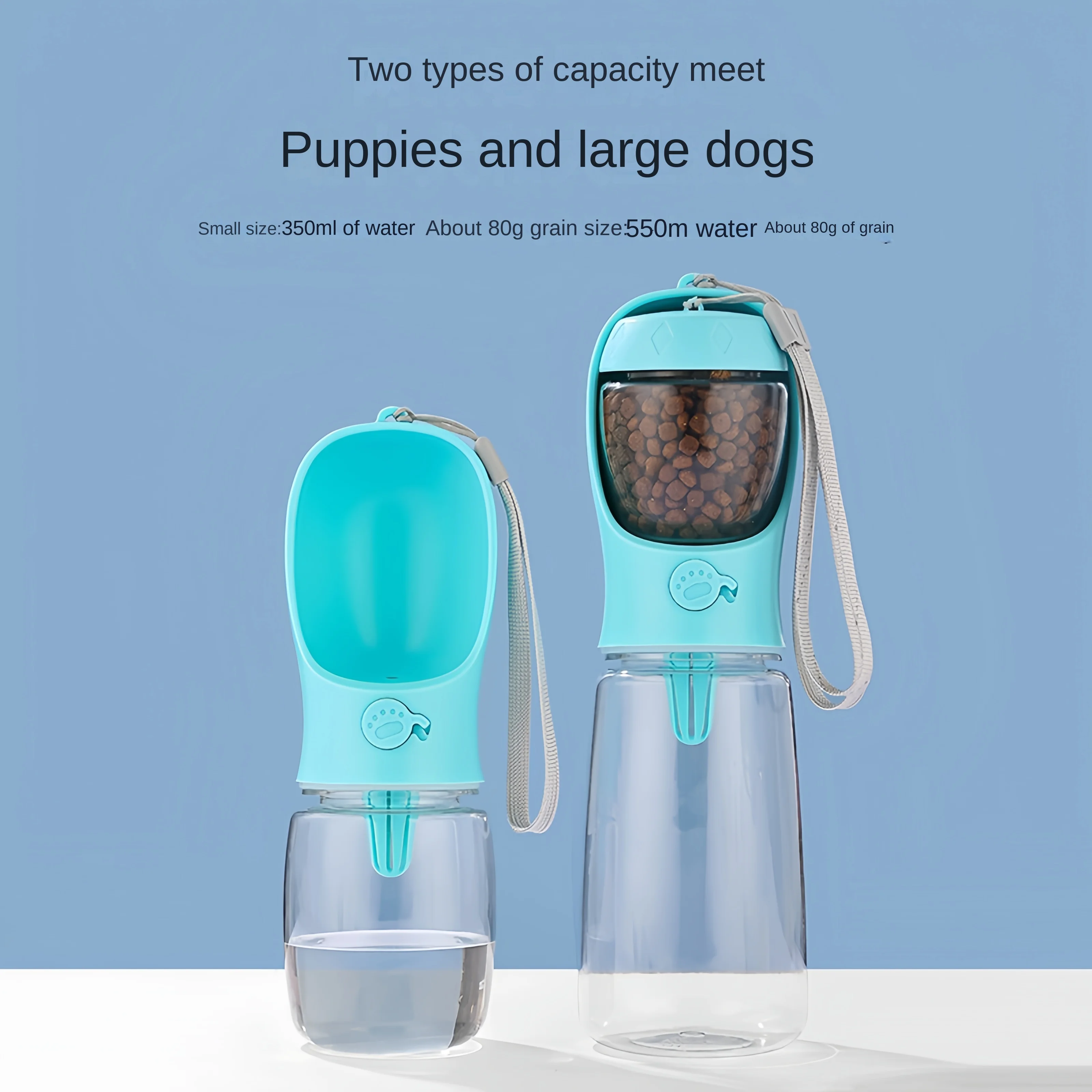 

Feeding Watering Supplies Dog Cat Portable Portable Food Grade Material Dog Travel Pet Water Cup Bottle With Food Dispenser Pet