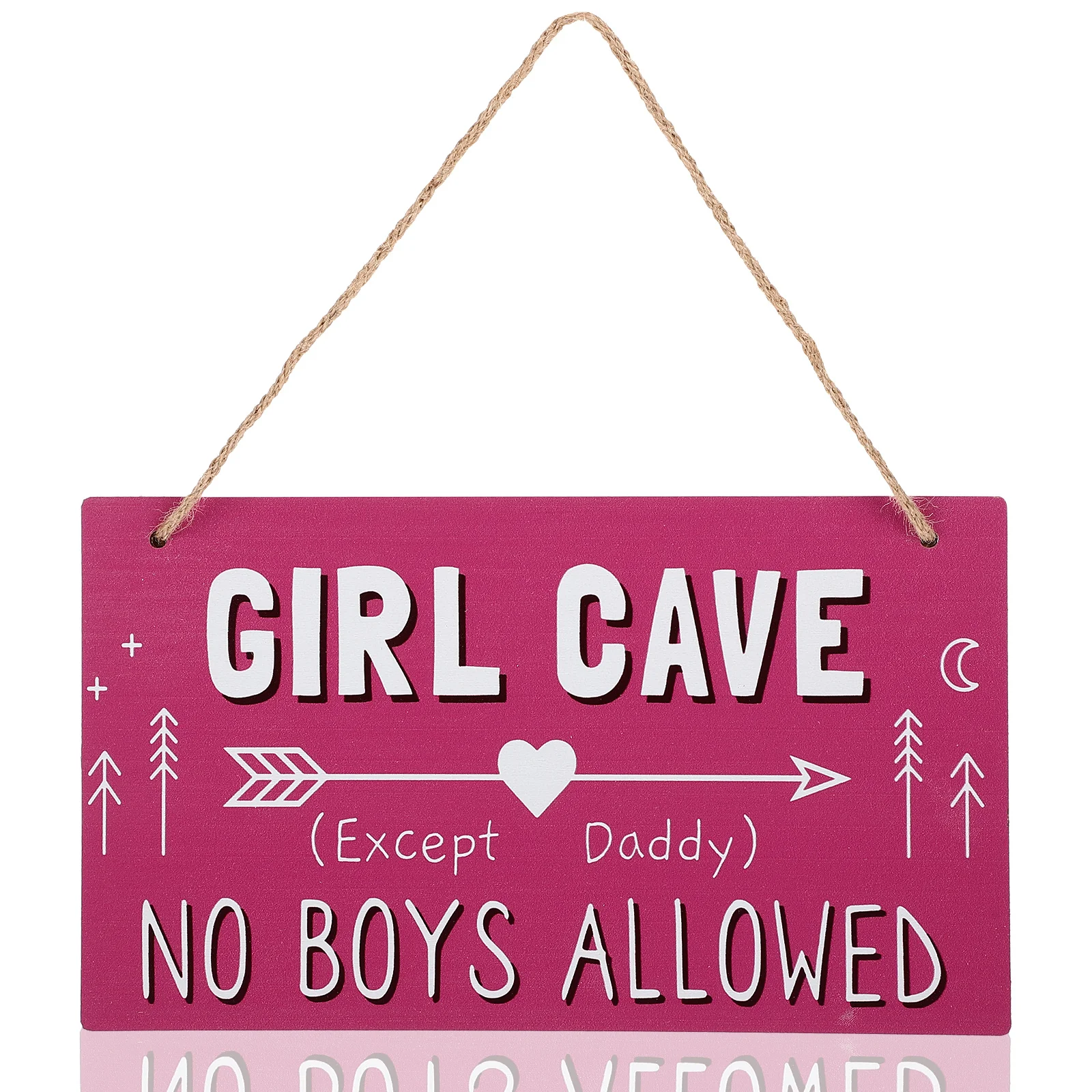 

Rustic Wood Hanging Door Sign Wooden Plaque Girl Bedroom Doorplate Wall Decor Girl Room Decoration Decorations for Bedroom