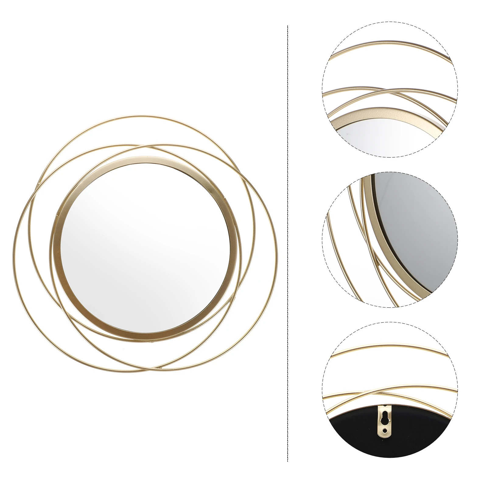 

Home Decor Vintage Metal Mirror Wall Mirrors for Decorative Bedroom Distressed Round