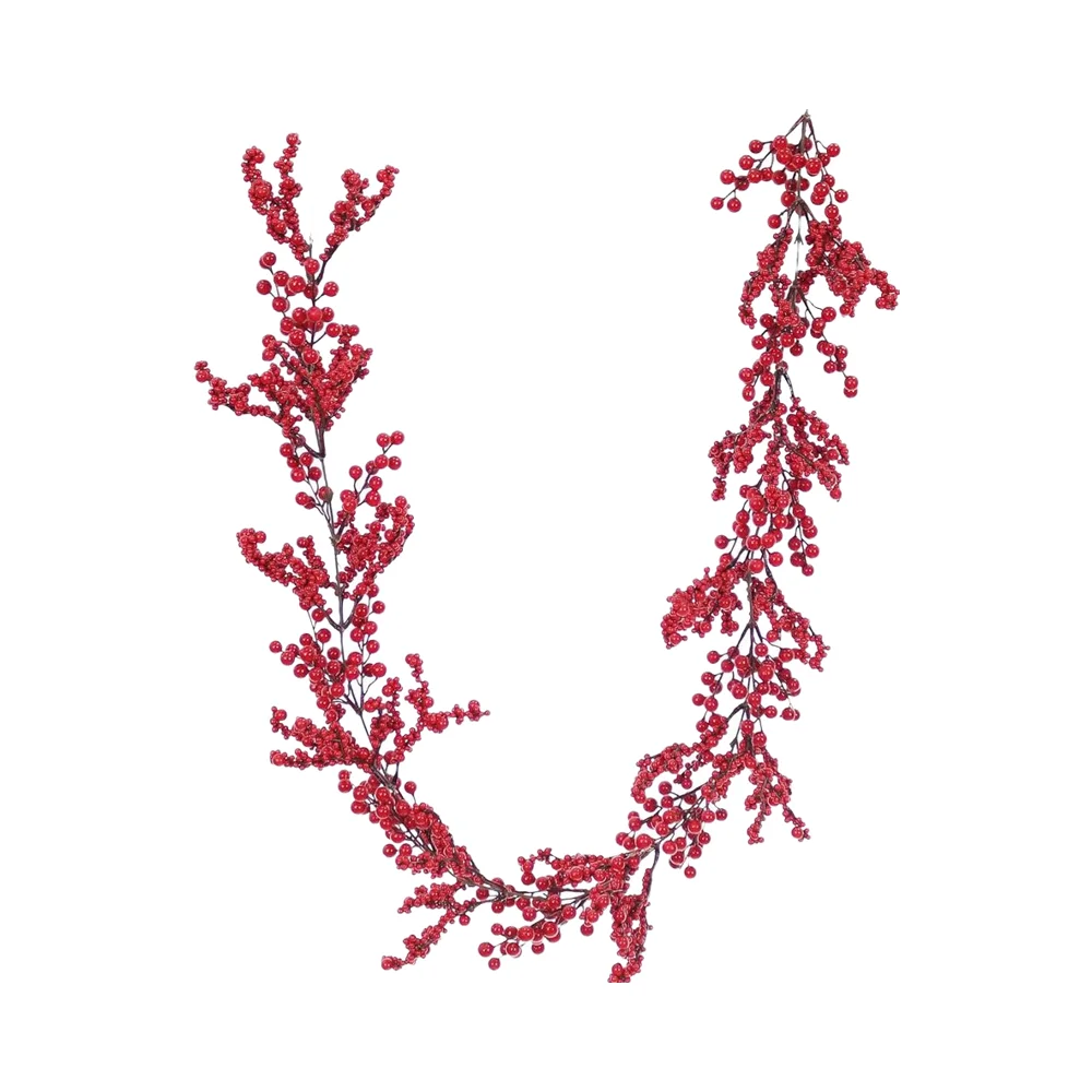 

6 футов Рождественская фруктовая лоза Декоративный изгиб Зимний венок с рукавами Крытый Открытый Рождественский оконный дверь