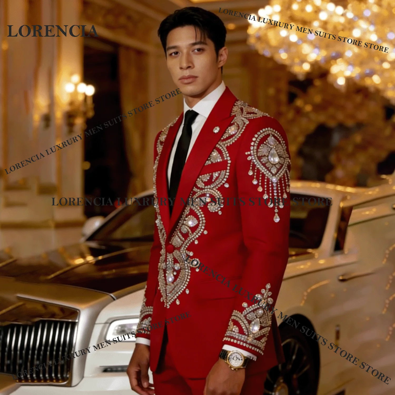 

Элегантные мужские костюмы с кристаллами и стразами, индивидуальный пошив, 2 предмета, свадебные пиджаки для жениха, изысканные облегающие смокинги для мужчин.