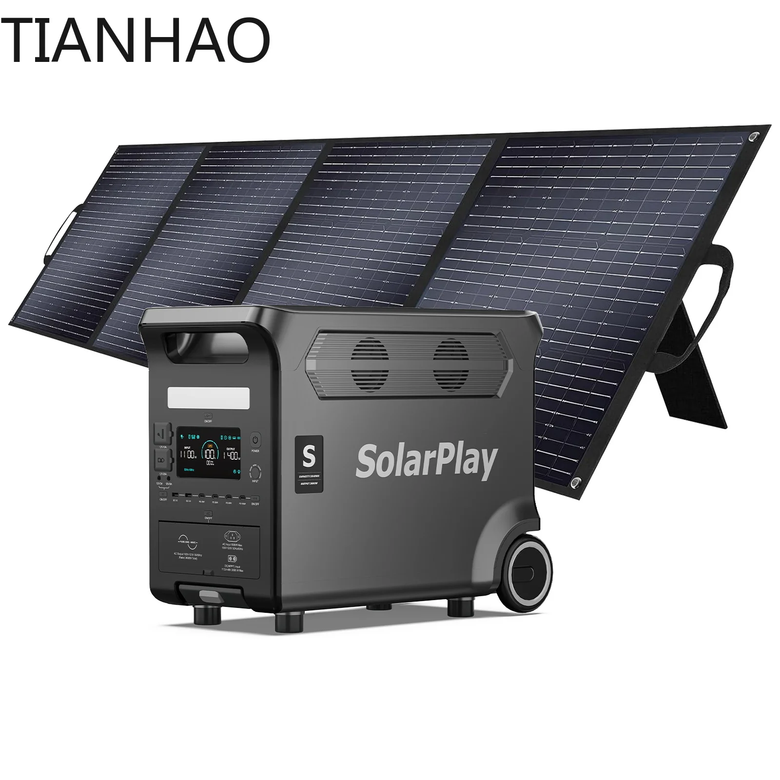 Large capacity 3840Wh power station portable 3600W 3300W 5kw solar generator  with supporting cart system - AliExpress 1420
