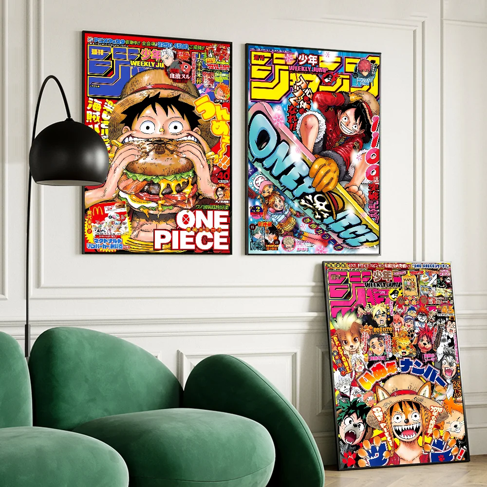 Anime O-One P-Piece Anime Posters Sticky Whitepaper Prints Posters Artwork Kawaii Room Decor