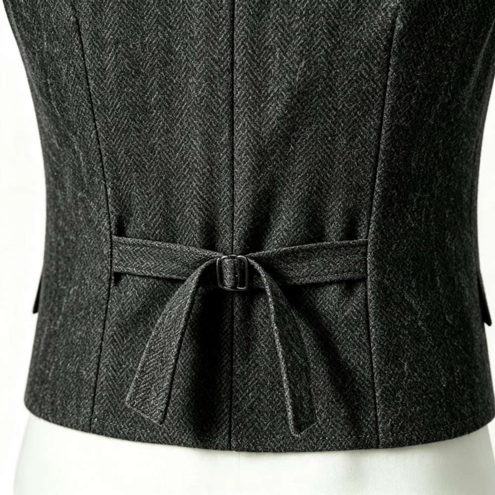 เสื้อกั๊กผู้ชายลายก้างปลา แบบก - Formal Vest Waistcoat บทวิจารณ์และราคา