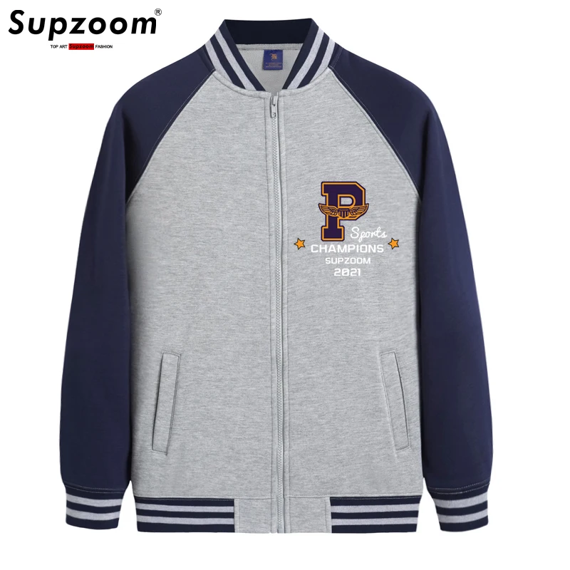 Supzoom Neue Ankunft Mode Preppy Stil Baumwolle Dicken Druck Rib Sleeve Bomber Jacke Marke Kleidung Baseball Herbst Winter Mantel