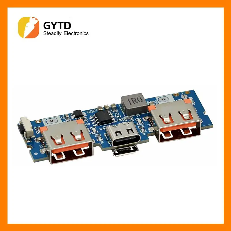 Micro/Type-C USB 5V 2.4A Dual USB 18650 Boost Battery Charger Board Mobile Power Bank Accessories For Phone DIY