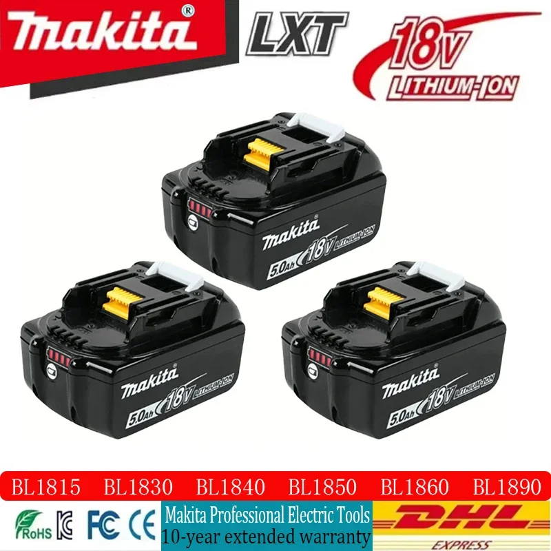 

Original Makita 6Ah/5Ah/3Ah for Makita 18V Battery BL1830B BL1850 BL1840 BL1860 BL1815 Replacement Lithium Battery