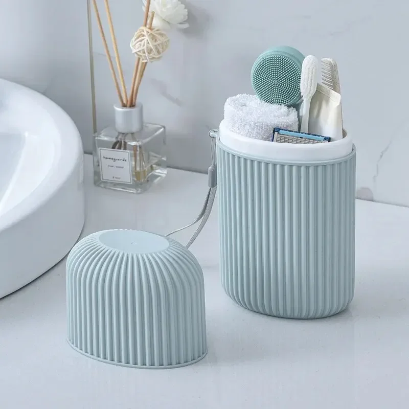 كوب غسول الفم للسفر، محمول لطيف أساسي لرحلات العمل، حقيبة فرشاة الأسنان مع غطاء، مجموعة تخزين متعددة الوظائف #4