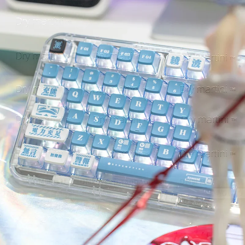 Imagem -04 - Tampas de Teclado Personalizadas Anime Lilith Pbt Transmissora de Luz Dye-sub Mda Keycaps para Teclado Mecânico 68 75 84 84 87 98