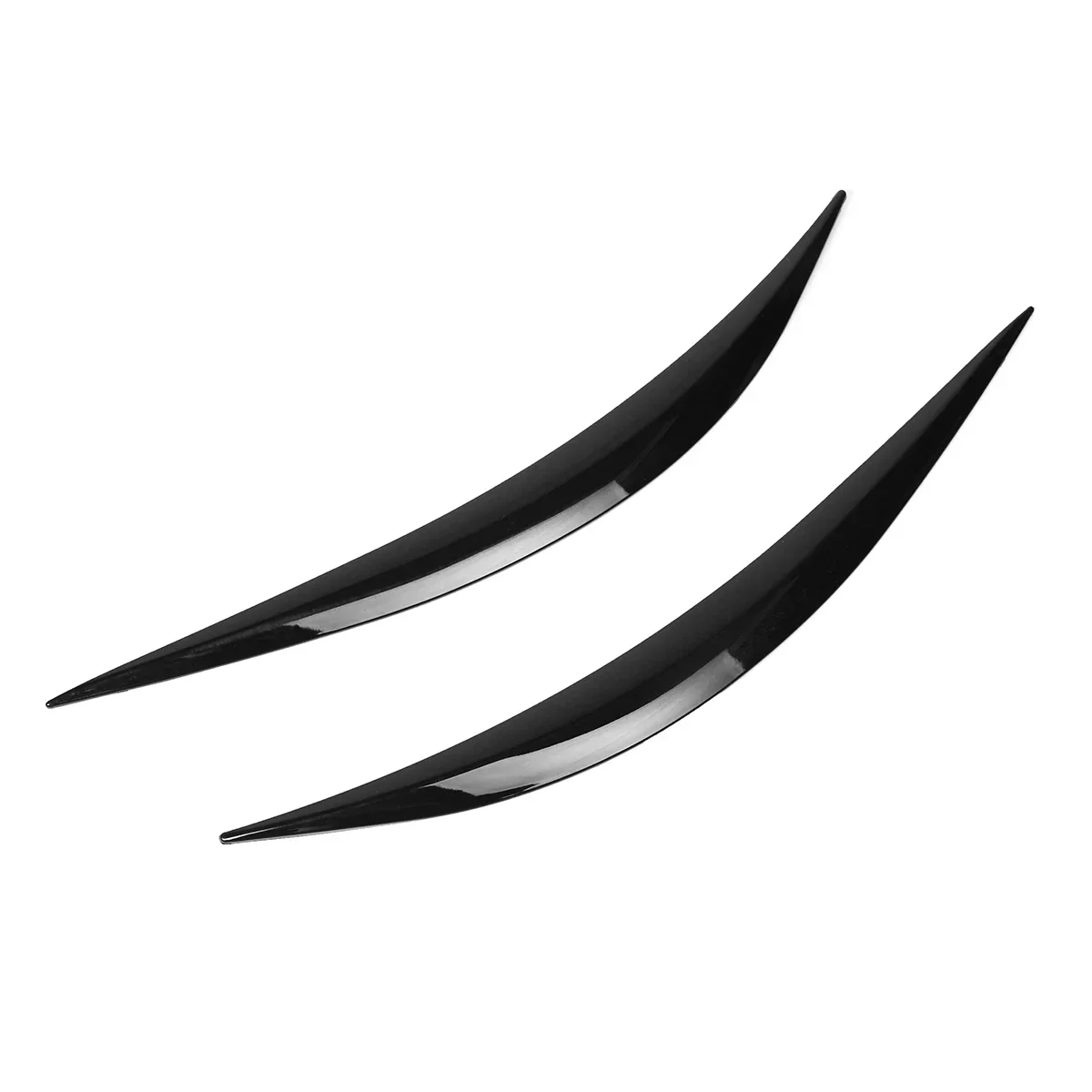 زوج المصابيح الأمامية الحواجب الجفون ملصقات الكربون نظرة/أسود لامع لإنفينيتي Q50 2014 + #4