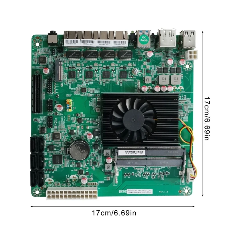 462E Multiple Port N5105 ITX Mainboard untuk Jaringan Tingkat Lanjut Ruang Labs Maker