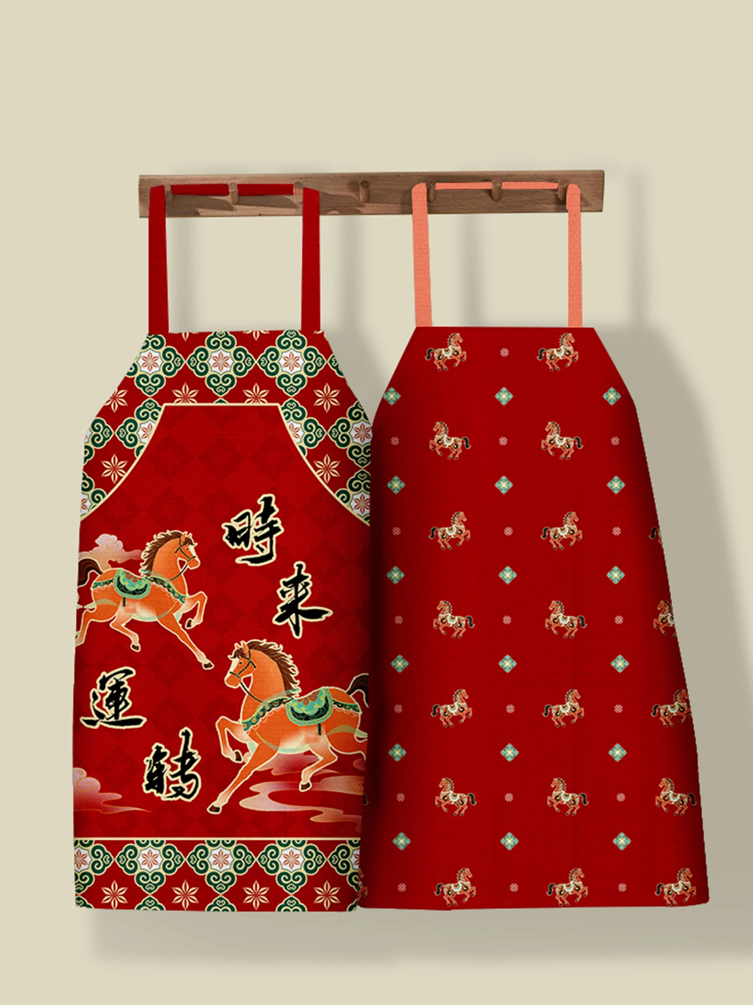 

Китайский фартук Red Cloud для кухни, водонепроницаемый, для домашнего использования, для Нового года и праздников, рабочая форма