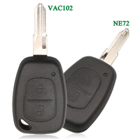 jingyuqin Replacement 2 Buttons For Renault Traffic Master Vivaro Movano Kangoo Smart Remote Car Key VAC102 NE72 Blade